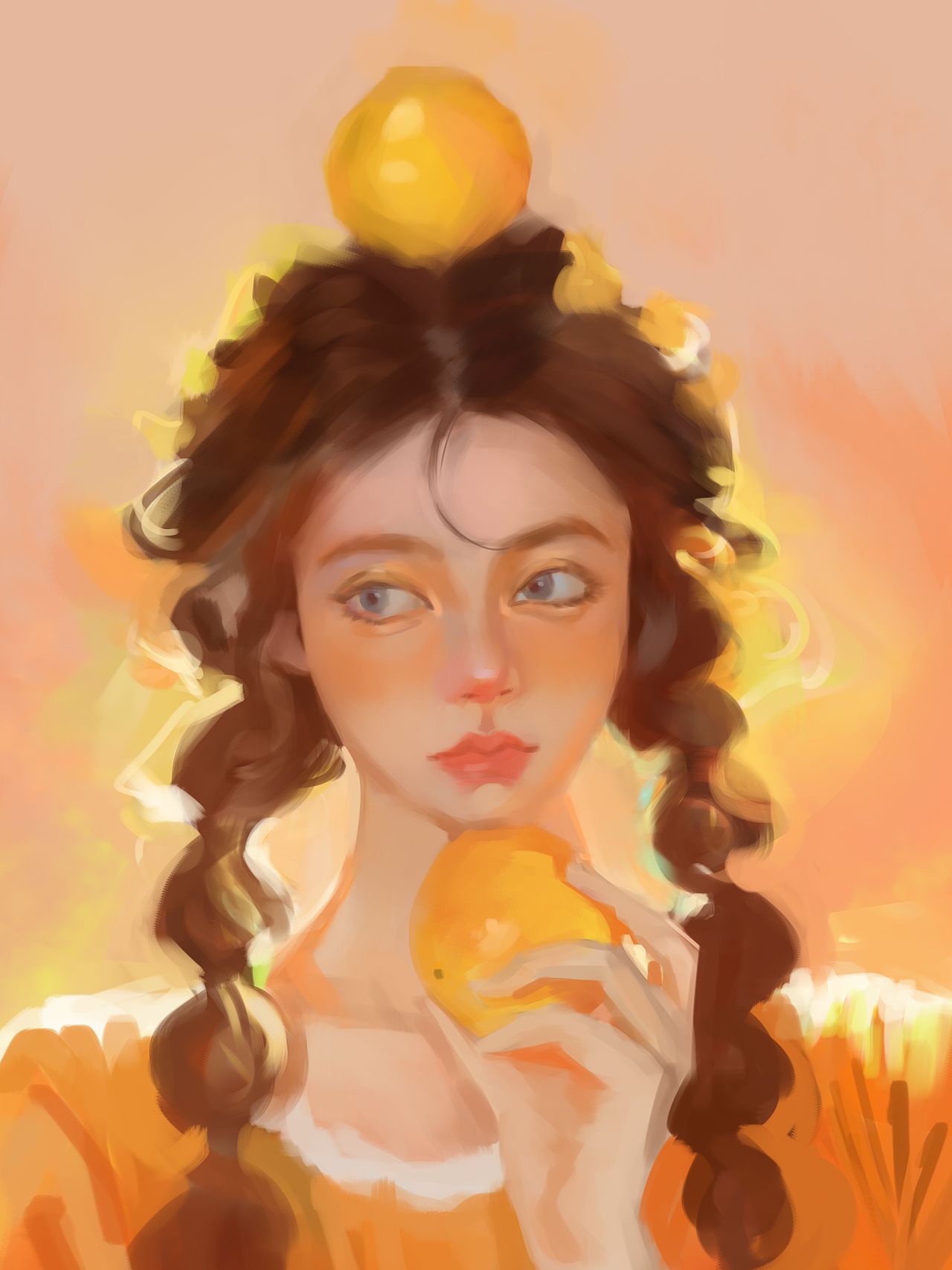 橘子女孩（图ZMzA0NDU3Njcy） - 创作习作 - 站酷设计师丨力力丨原创素材 - 站酷ZCOOL