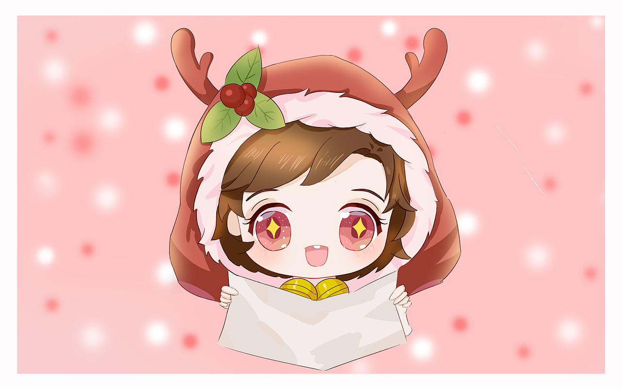 【临摹】【阿肯绘】《王者荣耀》 貂蝉圣诞恋歌q版