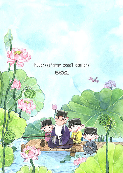 国学插画-手绘古代诗歌封面（图ZODQ5NDQyMzI=） - 商业插画 - 站酷设计师思歌歌_原创素材 - 站酷ZCOOL