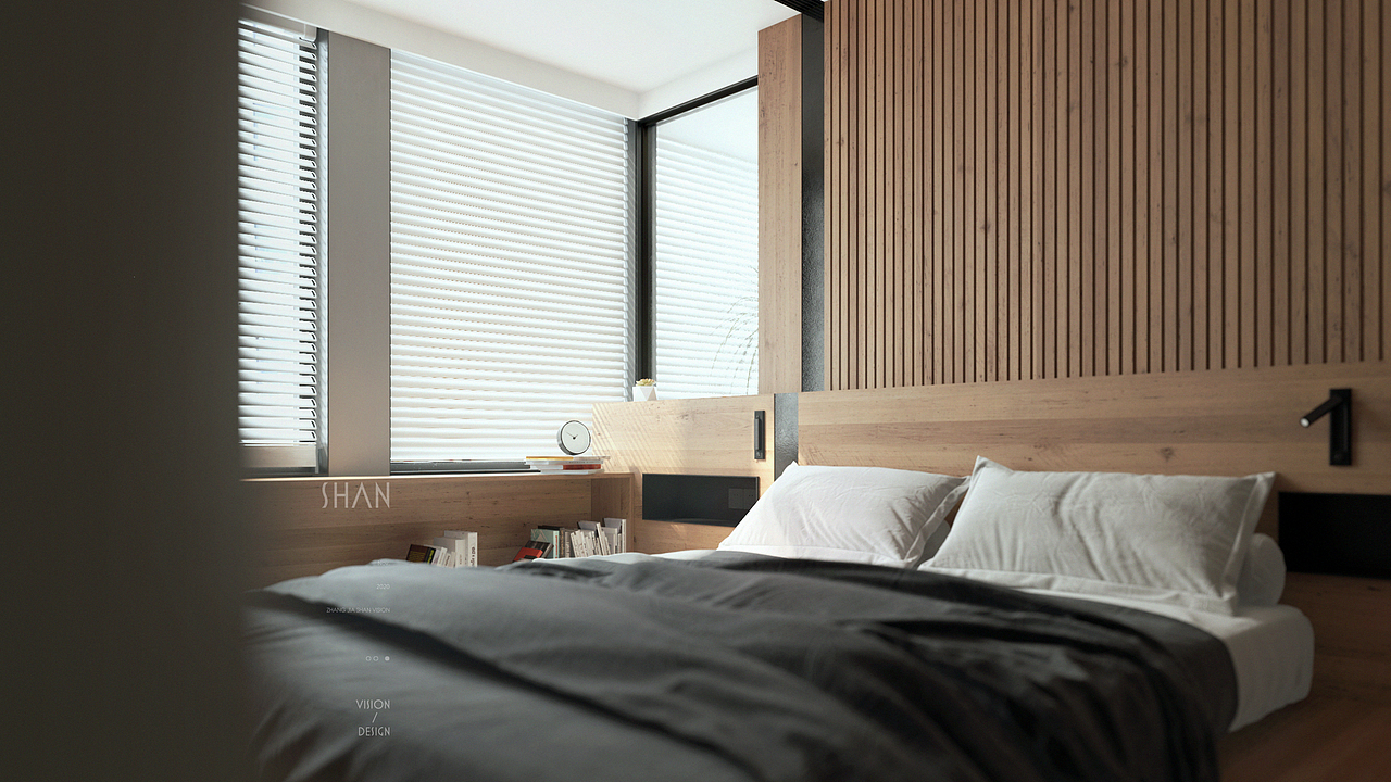 SHAN丨暗调系单身住宅设计及效果表现（图ZMjM0NjUwOTg4） - 家装设计 - 站酷设计师聿亘丨SHAN原创素材 - 站酷ZCOOL