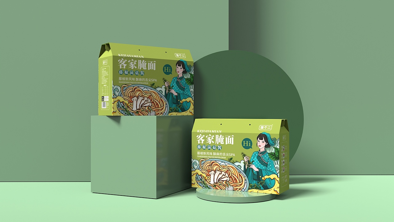 国潮包装/客家腌面