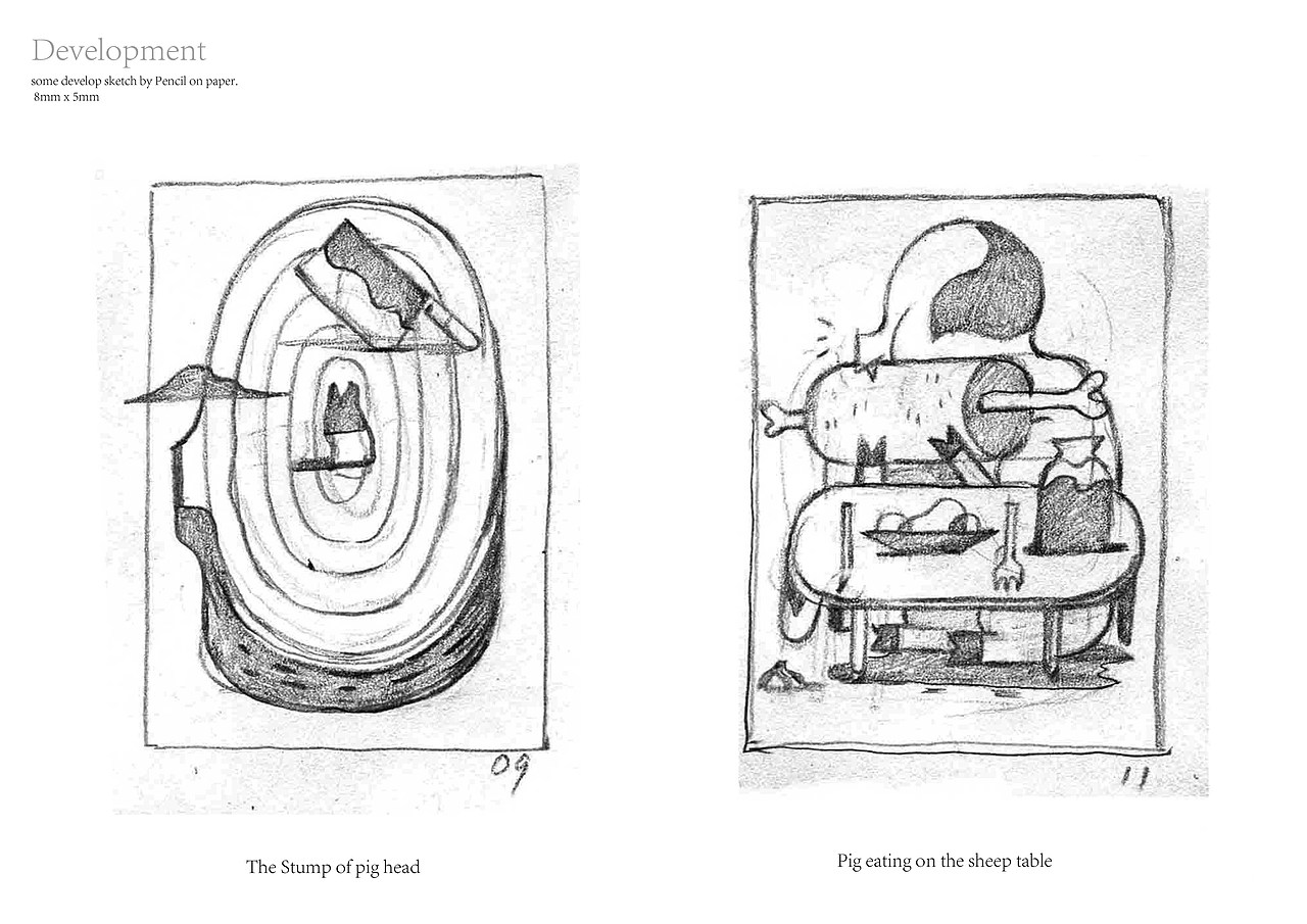 我的快速自动绘画,也是从这个时候开始的。那时候课上William 给大家20分钟时间凭记忆画一些小稿。我记得自己出去抽了根烟回来,就用5五分钟的时间画了20几个小稿子,不停笔。也是从这个时候我开始意识到了,可以从多个稿子里融合出1个最好的,而不是只想努力画好1个稿。