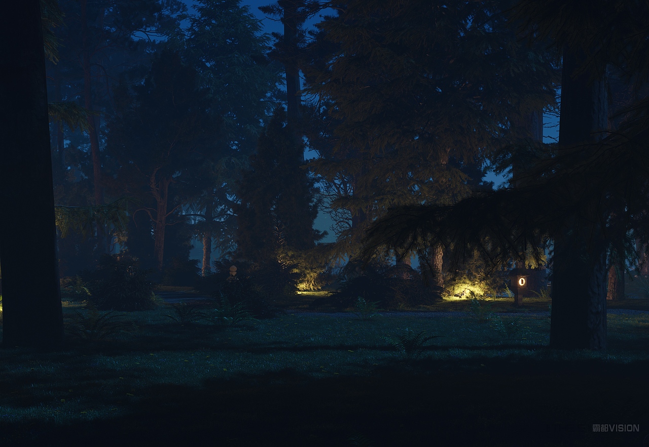 林中小屋-退休矿工努儿哈吃的休闲生活 夜景篇（图ZMjcxODc4ODg0） - 建筑设计 - 站酷设计师霸都THES原创素材 - 站酷ZCOOL