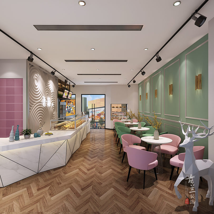 成都万达烘焙店设计|成都万达甜品店设计|空间|家装设计|甜品店装 