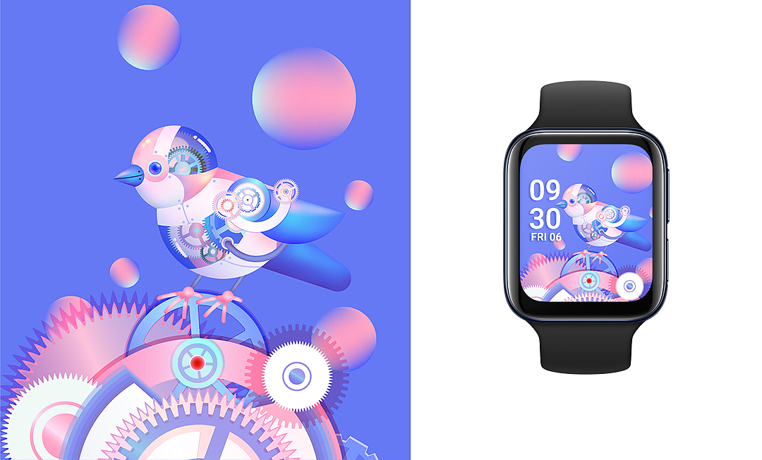万物皆可盘，机械物语 - OPPO Watch 表盘创意设计（图ZMjA0NTIwOTI0） - 主题/皮肤 - 站酷设计师呀哆yaduo原创素材 - 站酷ZCOOL