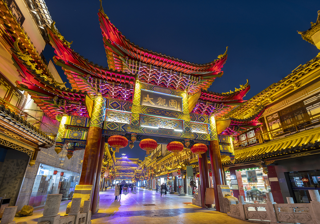 华灯初上 — 济南大观园（图ZMjkwNzIxMjk2） - 环境/建筑摄影 - 站酷设计师祥云建筑空间摄影原创素材 - 站酷ZCOOL