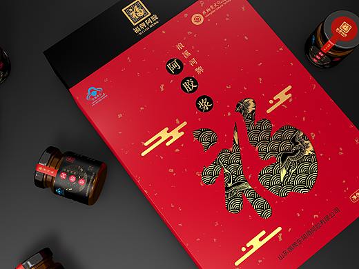 褔牌阿胶浆礼盒包装设计