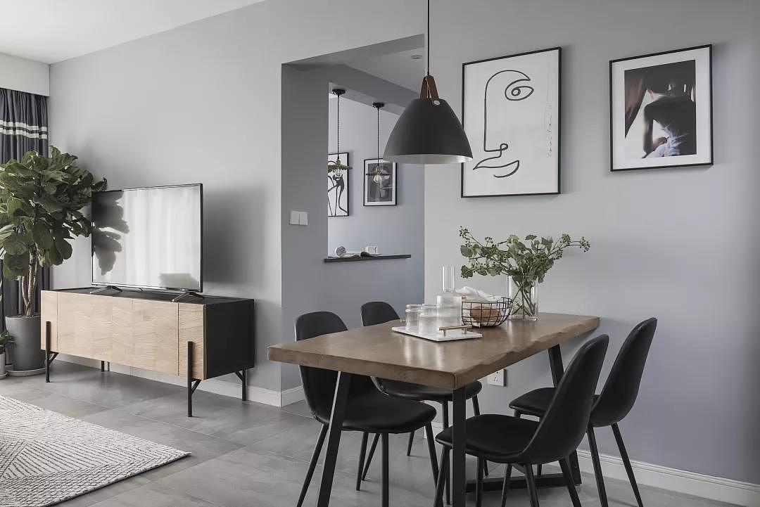 85平三室北欧风格装修效果图