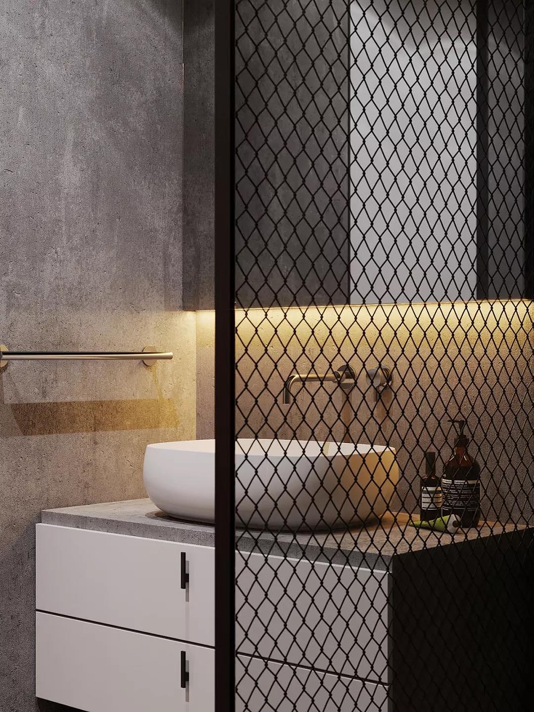 63m²工业风设计,铁艺隔断让你的家装更有气质