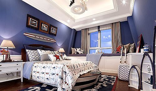 貴陽四層別墅裝修設(shè)計，地中海風格，獨棟別墅裝修案例（圖ZMTM4NDA0Njg0） - 家裝設(shè)計 - 站酷設(shè)計師貴陽紫蘋果裝飾原創(chuàng)素材 - 站酷ZCOOL