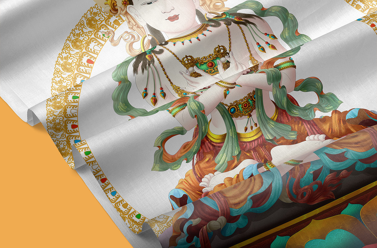 藏-次元唐卡风格（图ZMjIxMTc3Mzky） - 绘画 - 站酷设计师才让君原创素材 - 站酷ZCOOL