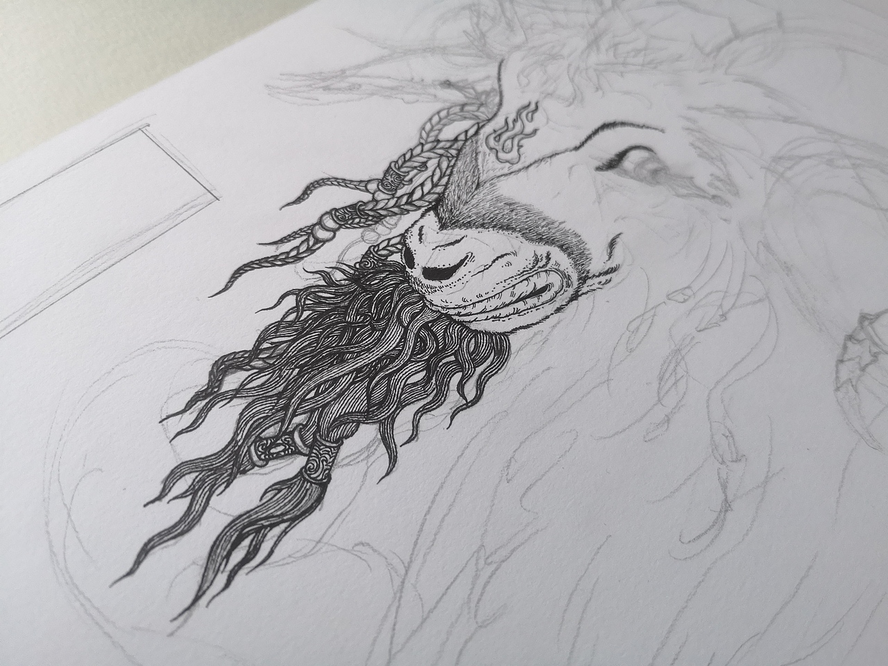 2020.02.07毣柞山海-山海经-南山经-基山-猼訑-竖版图