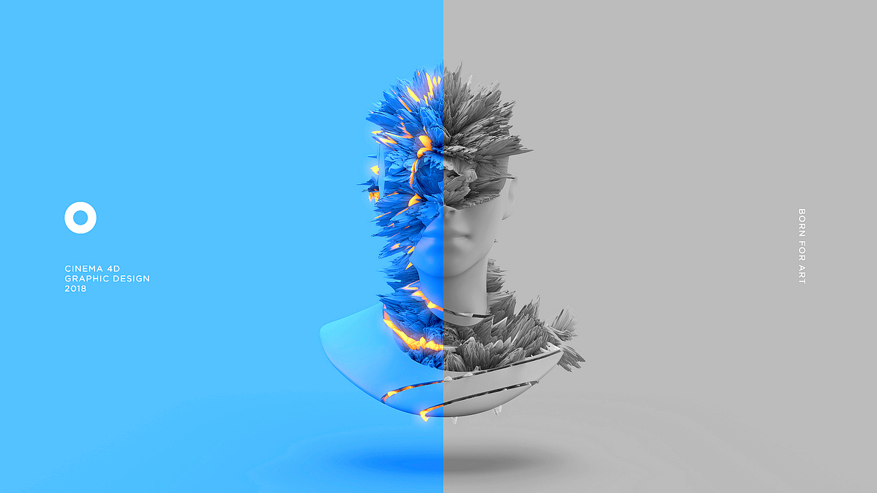 C4D 炭岩风材质效果（图ZMTM4NTg2NDI4） - 人物/生物 - 站酷设计师时光小哥原创素材 - 站酷ZCOOL