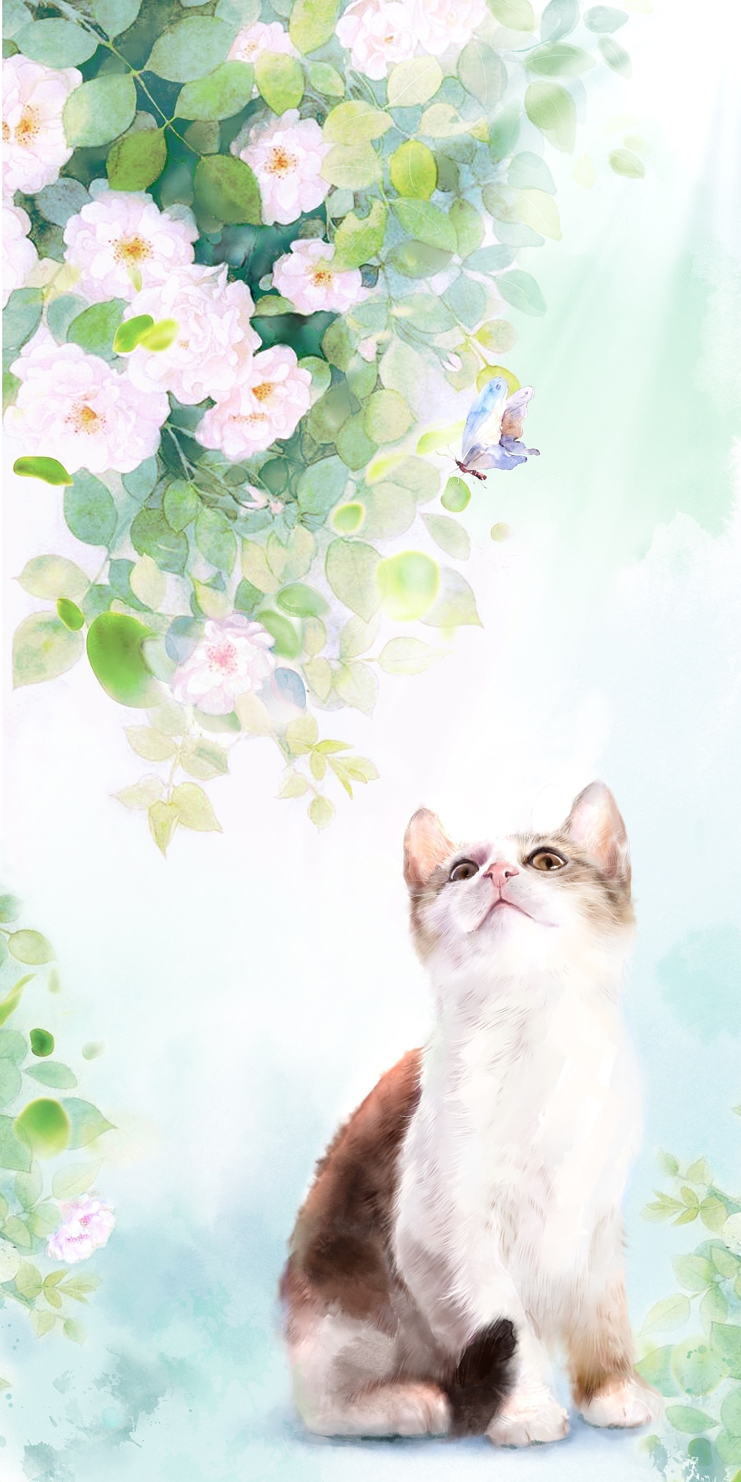 乐划猫咪治愈水彩屏幕