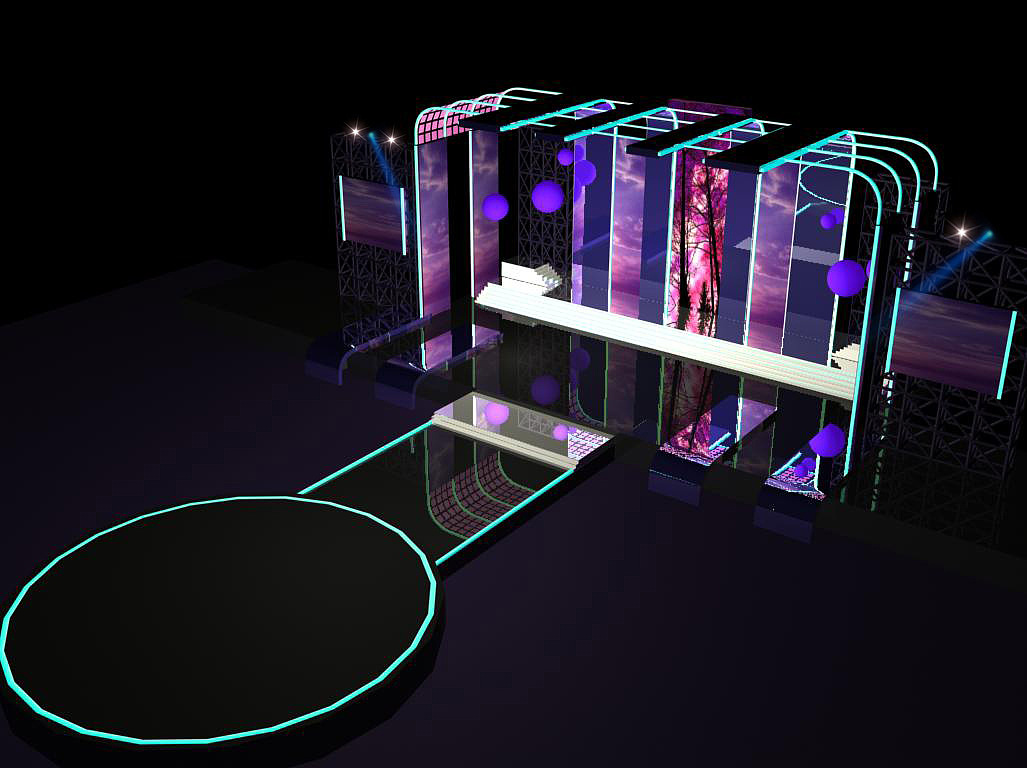 小型演唱会舞台效果图