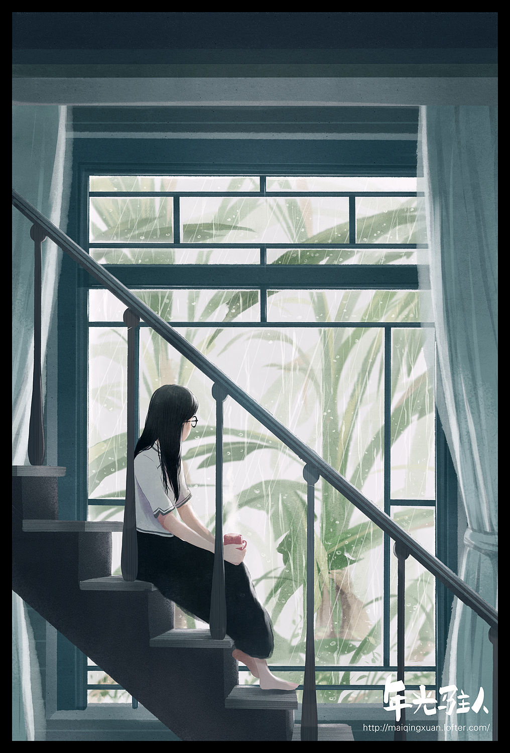 她喜欢在下雨天 br>倒一杯暖茶 坐在窗前看淅淅沥沥的雨点拍打玻璃 br