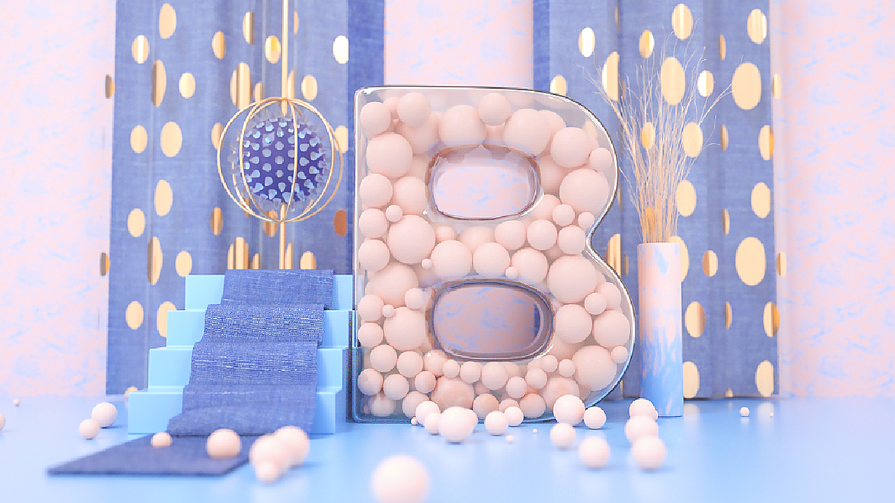 C4D制作26个字母