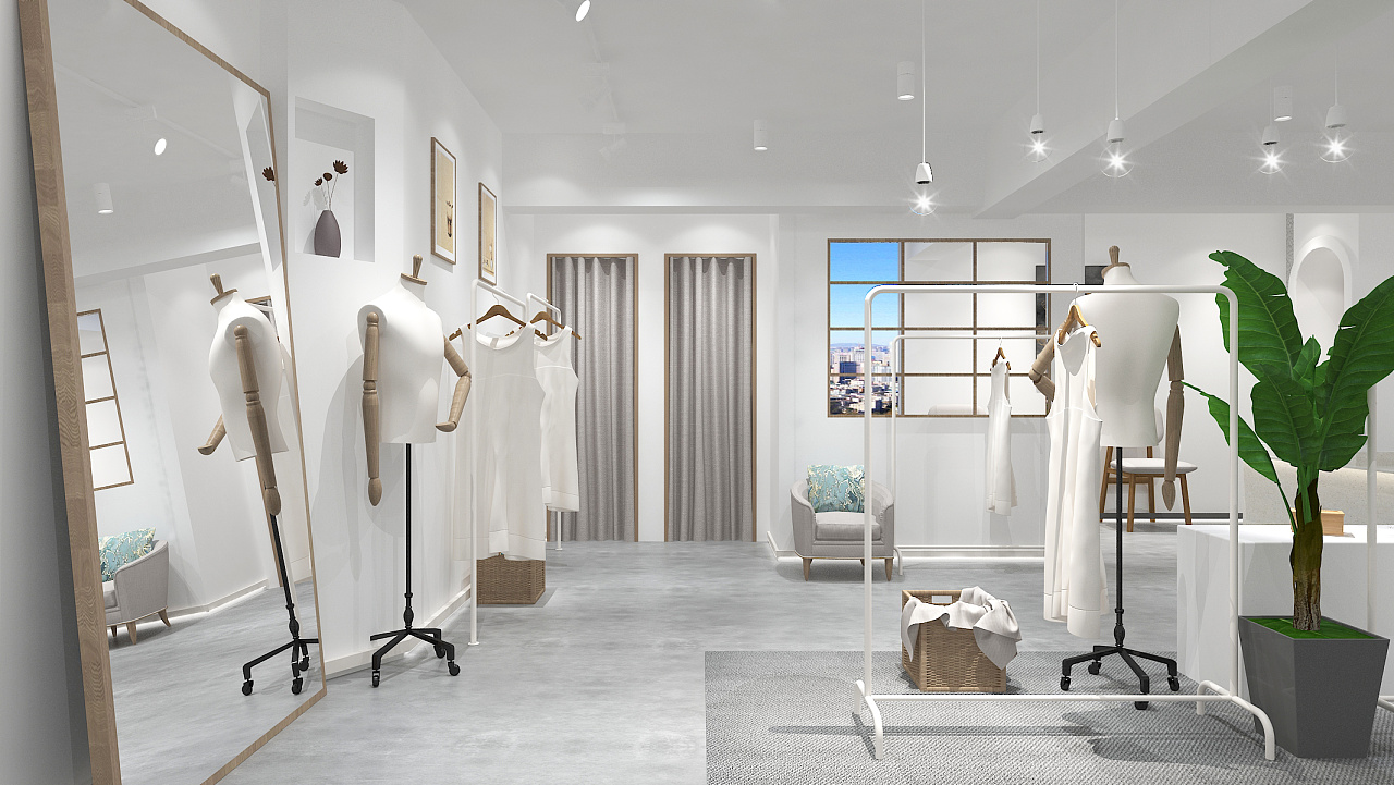 项目名称:良木服装展厅 项目面积:85平方米 项目地址:杭州.