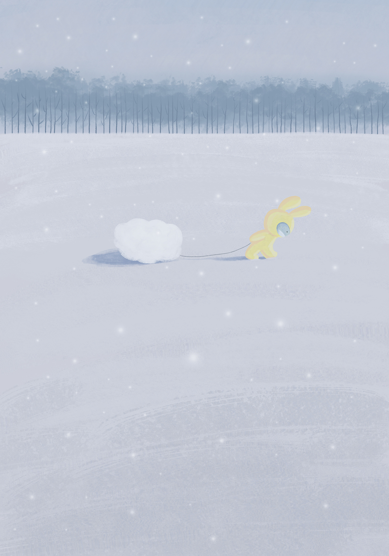 唐小里云朵系列插画——风雨兼程