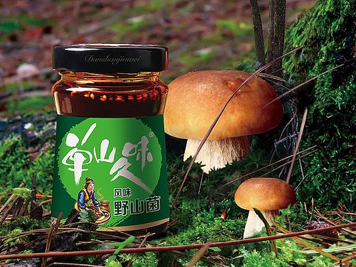 “单山”品牌旗下“单山久味”野山菌标贴设计