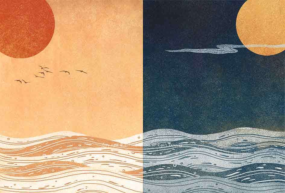 一组中国风插画