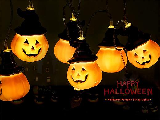 万圣节 南瓜灯串 装饰灯串