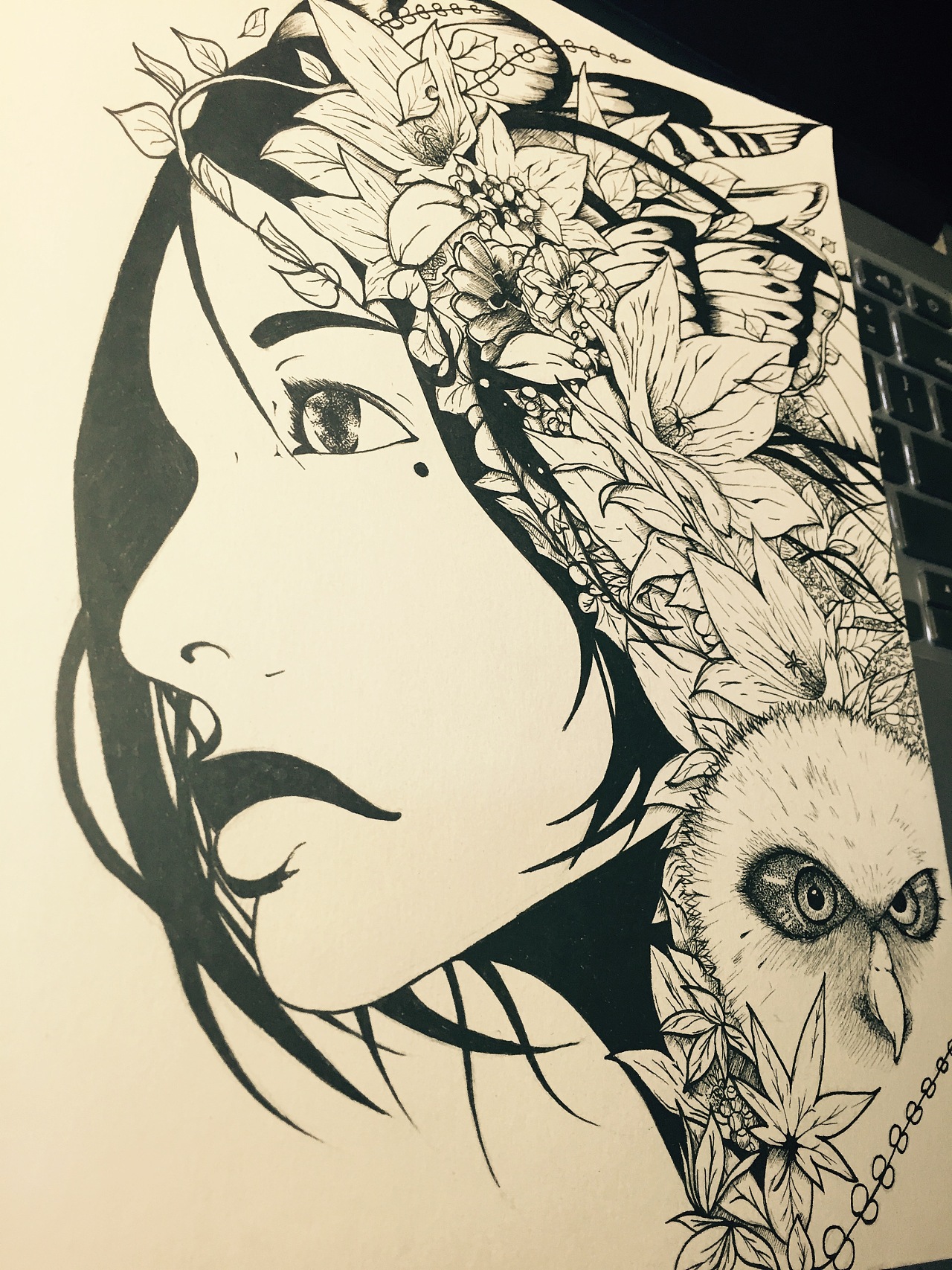 针管笔插画《flower dance》