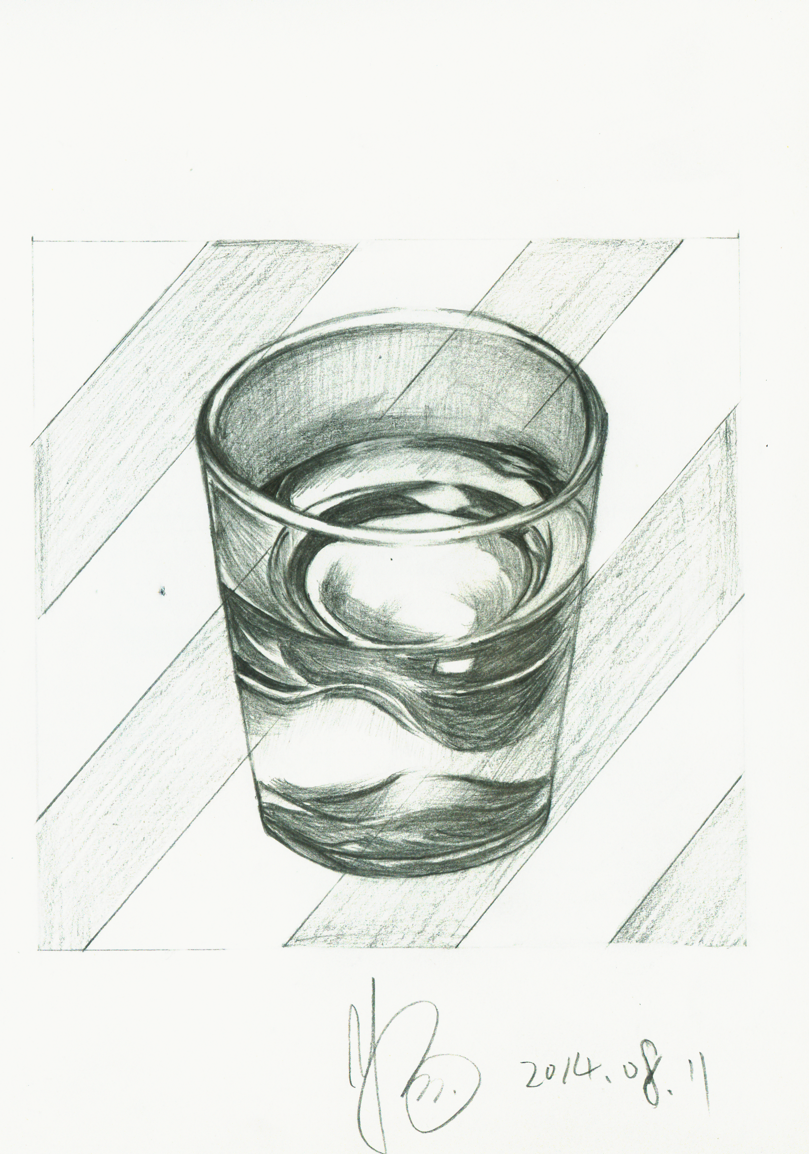水杯   玻璃材质的表现
