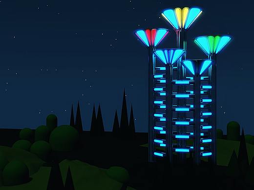 C4D+PS 簡單小景（個人主頁-ZMjQ3Njk5NDA=） - 其他三維 - 站酷設計師六甲番1號原創(chuàng)素材 - 站酷ZCOOL