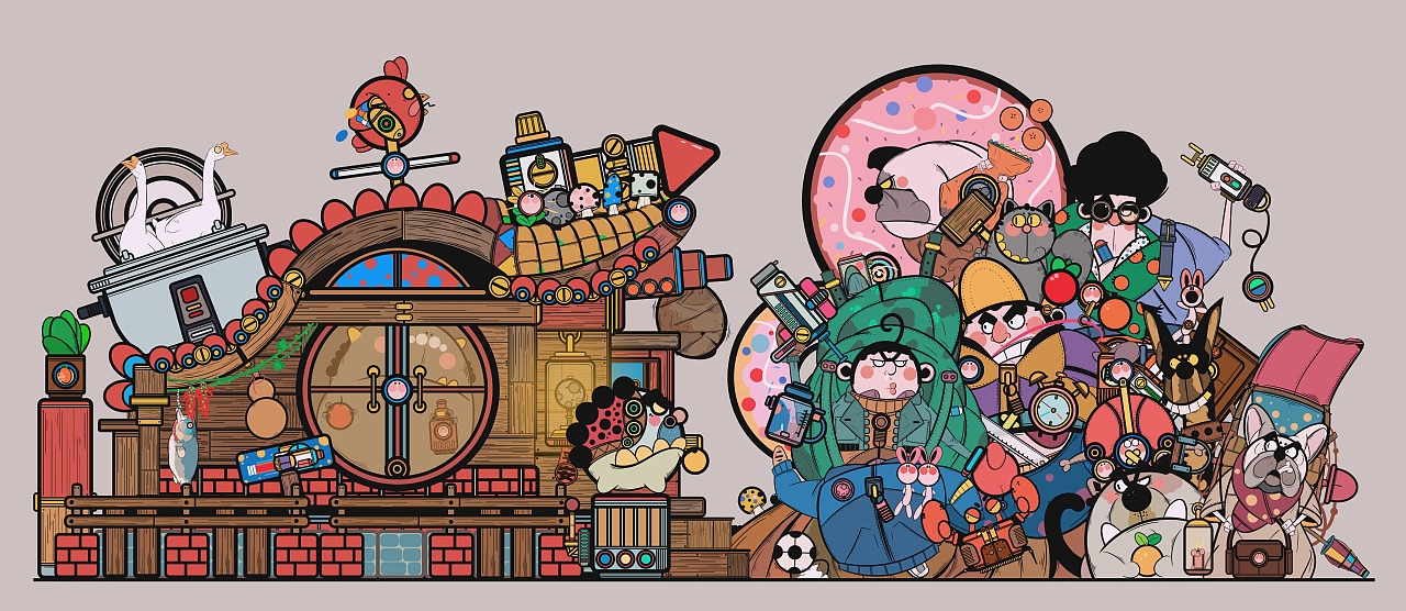 原创作品《捅马蜂窝记》（图ZMzgwODMwNjgw） - 商业插画 - 站酷设计师张跳跃ZTY原创素材 - 站酷ZCOOL