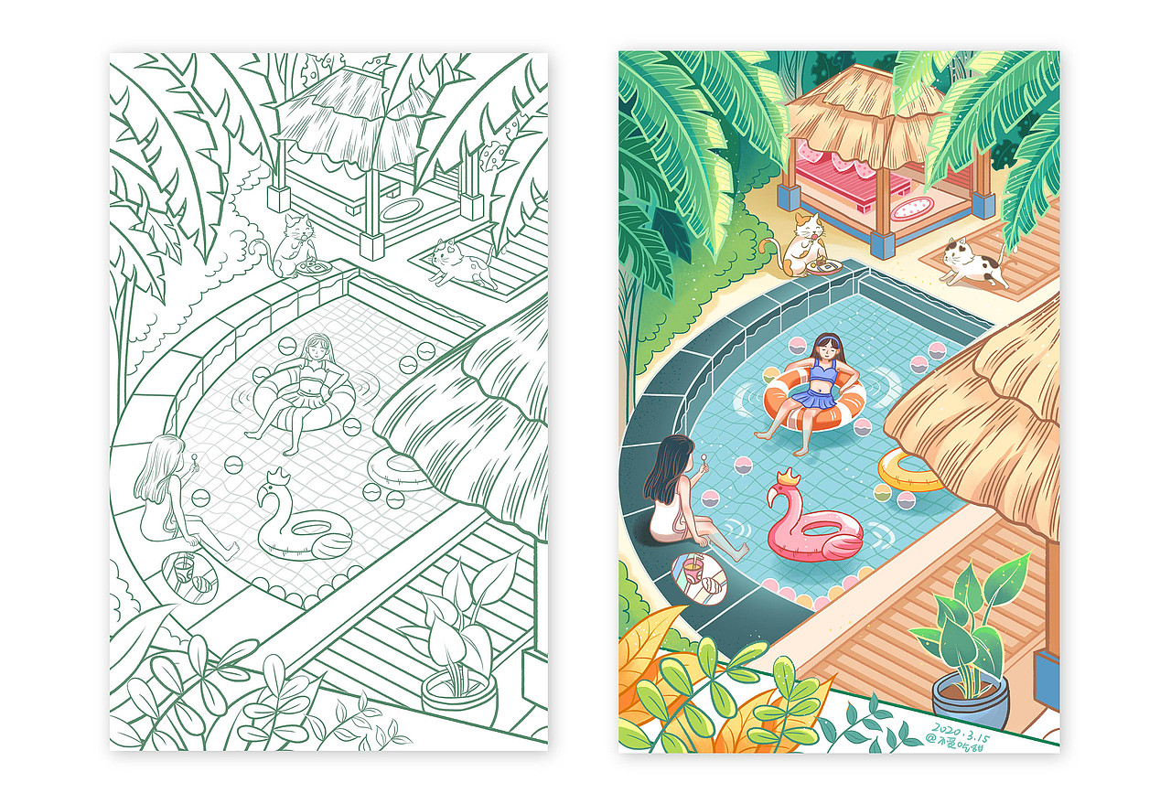 一些插画练习（图ZMjA0MzgxMDY0） - 商业插画 - 站酷设计师BO0n原创素材 - 站酷ZCOOL