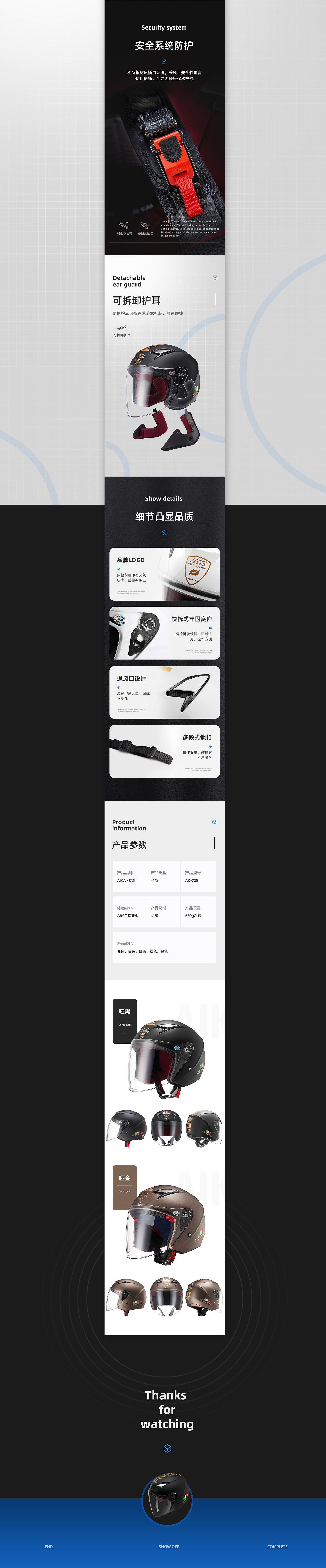 电动车头盔 × 精拍精修 | 摩配详情页设计策划