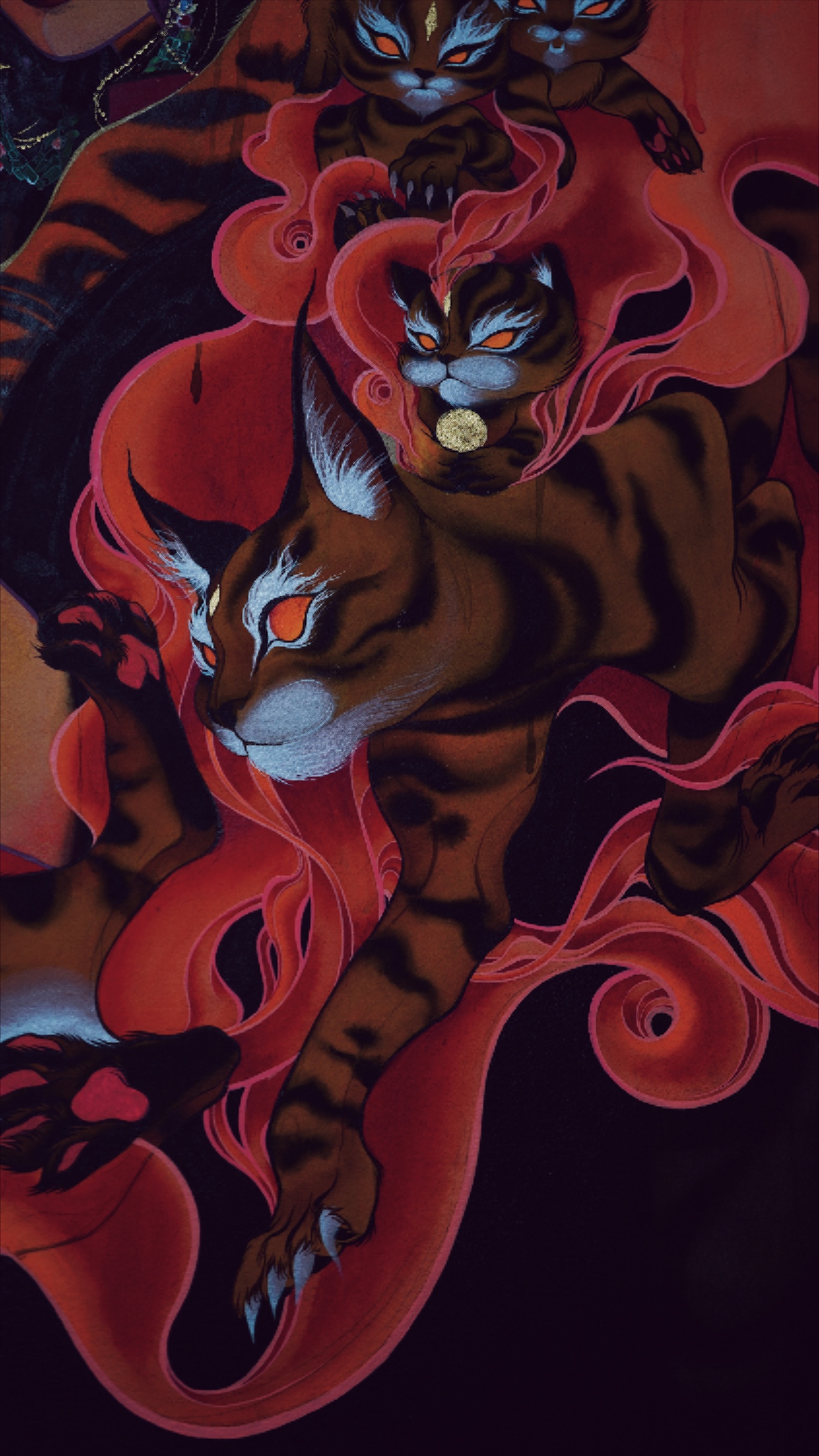 shaman girl n her cats（图ZMjMwNTkwMTIw） - 艺术插画 - 站酷设计师dearqqzhao原创素材 - 站酷ZCOOL