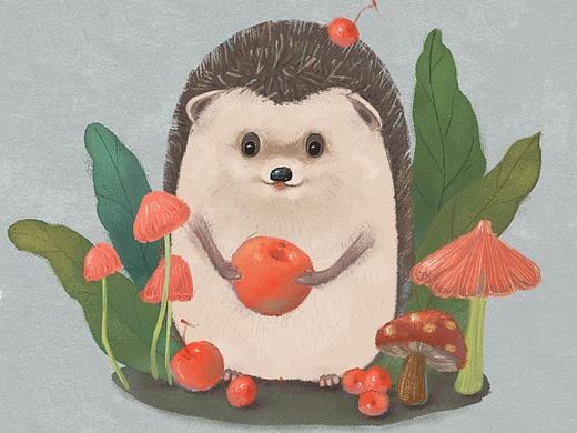 小小刺猬（個人主頁-ZMjk3MjczOTI=） - 兒童插畫 - 站酷設計師糖土土原創(chuàng)素材 - 站酷ZCOOL