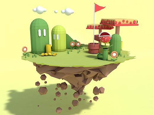 C4D新手,跟着教程练小房子