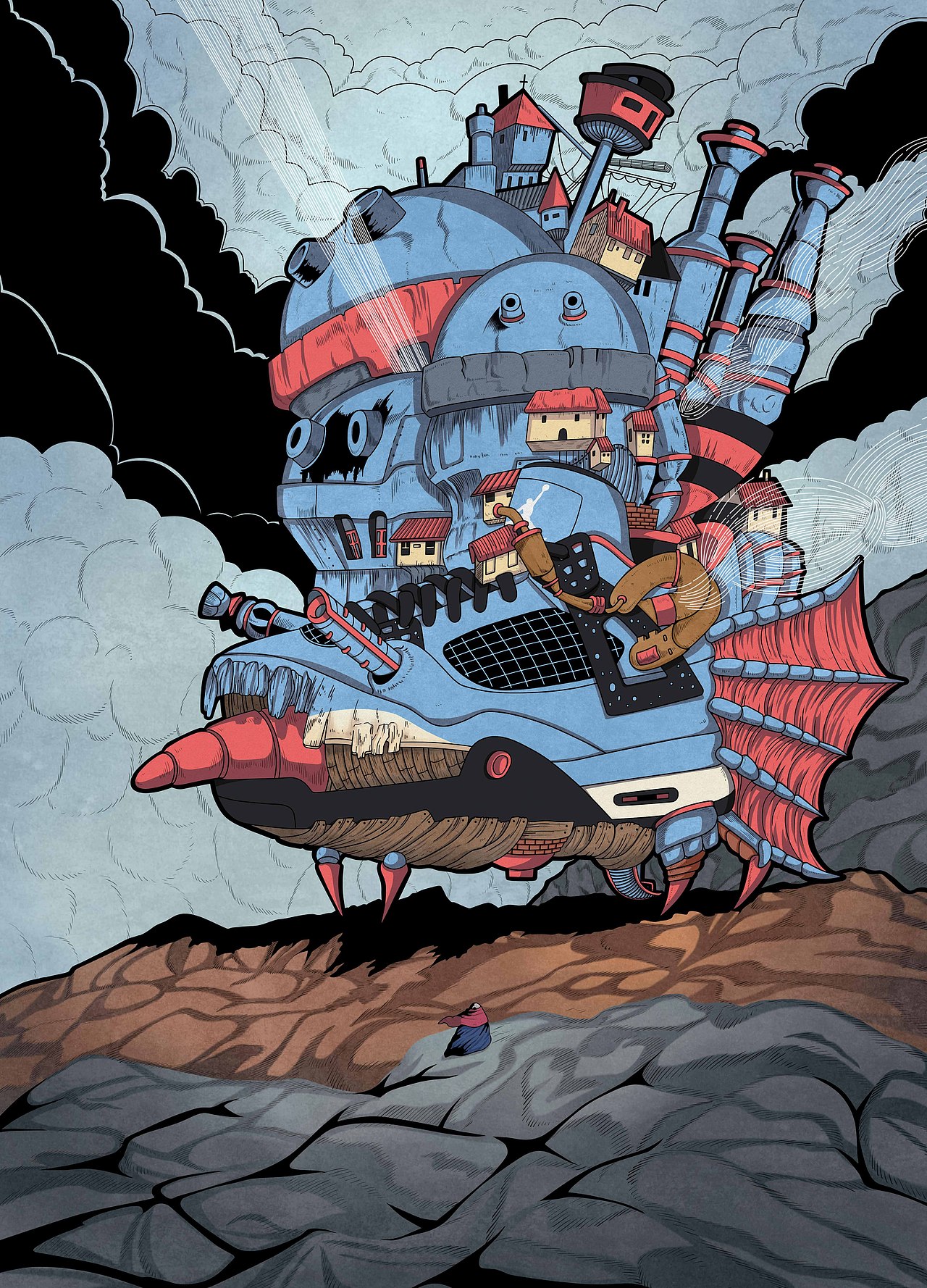 mashup潮流插画——哈尔的移动城堡