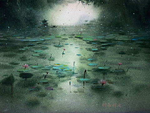 不晓得从哪天开始我爱上了水彩，爱上了模模糊糊