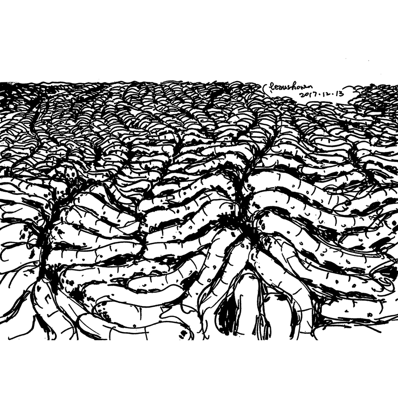 crowd——超现实钢笔画（图ZMTAzMDc3OTI4） - 绘画 - 站酷设计师leaushown原创素材 - 站酷ZCOOL