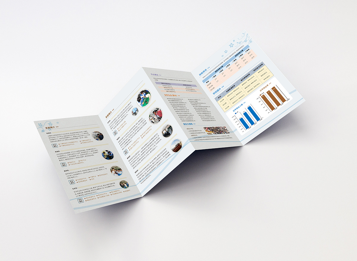 折页设计 神木职教中心2015年招生简章设计方案