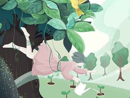 三四月节日插画（个人主页-ZMzUzNTE2ODg=） - 商业插画 - 站酷设计师不吃香菜菜原创素材 - 站酷ZCOOL