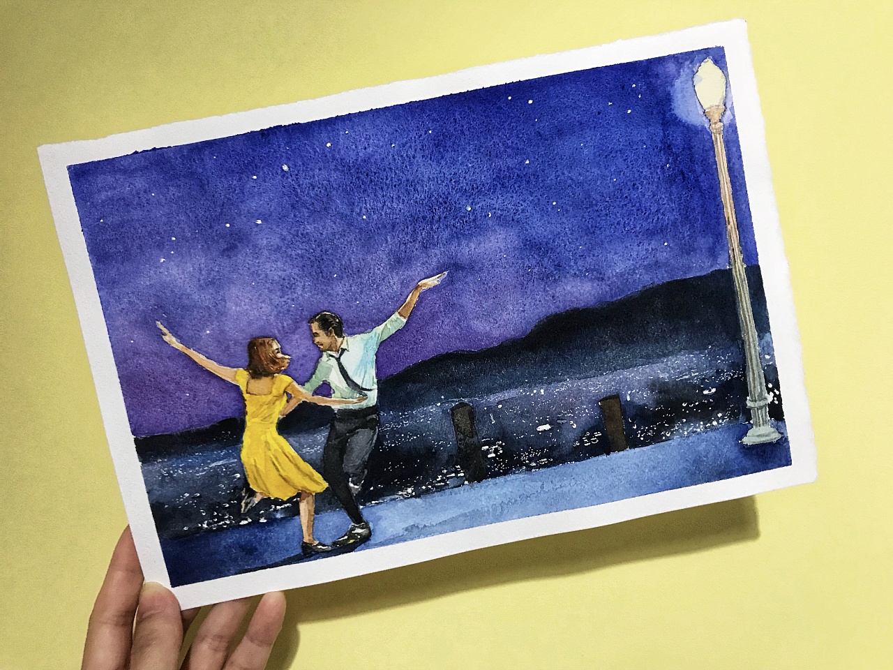 la la land 爱乐之城 水彩小作