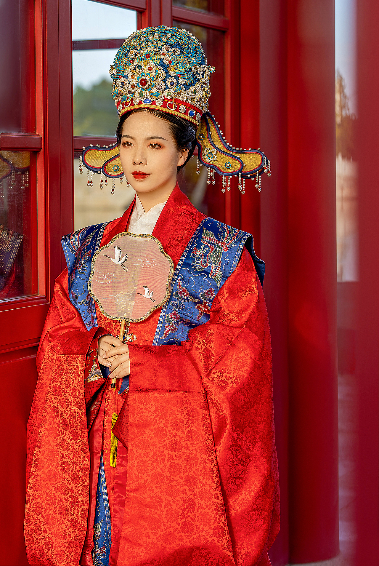 汉服摄影凤冠霞披