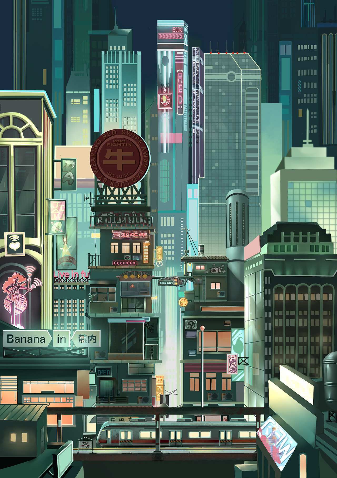 蕉内2021年红色计划“斗牛”主题动画场景（图ZMjM0Nzg4MjE2） - 概念设定 - 站酷设计师大凸原创素材 - 站酷ZCOOL