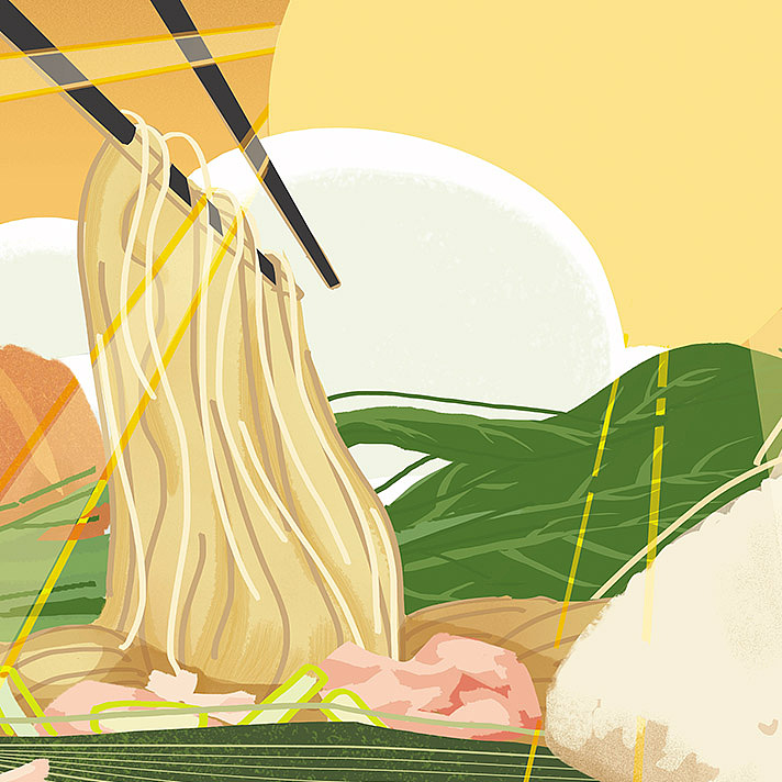 【中式饮食】鱼汤靓粥（图ZMTM3NjkwNTMy） - 商业插画 - 站酷设计师鹤然HeRan原创素材 - 站酷ZCOOL
