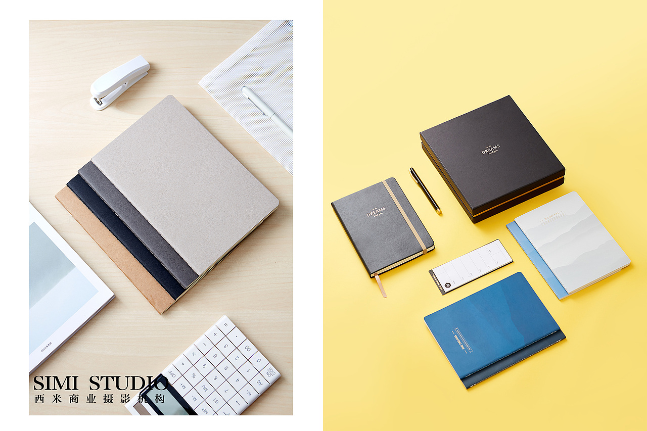 一组办公用品的拍摄