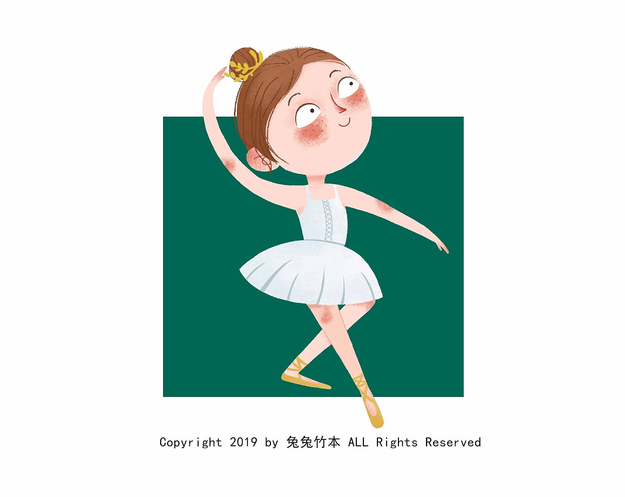 可爱的卡通少儿芭蕾舞者插画图片素材免费下载_觅知网