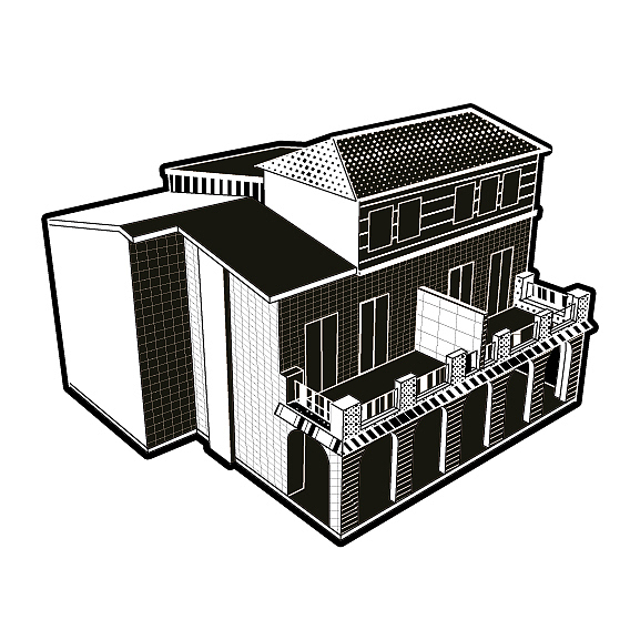 黑白建筑——点线面