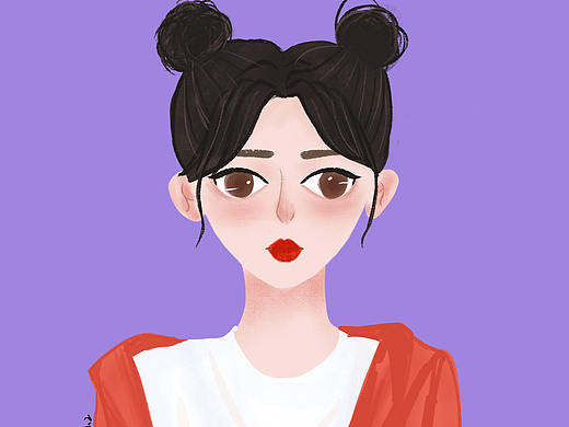 iPad画的人物头像（个人主页-ZNDEyNTgxOTI=） - 创作习作 - 站酷设计师小闲芋干原创素材 - 站酷ZCOOL