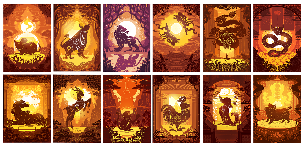 十二生肖|插画|创作习作|infun哦 - 原创作品 - 站酷 (zcool)