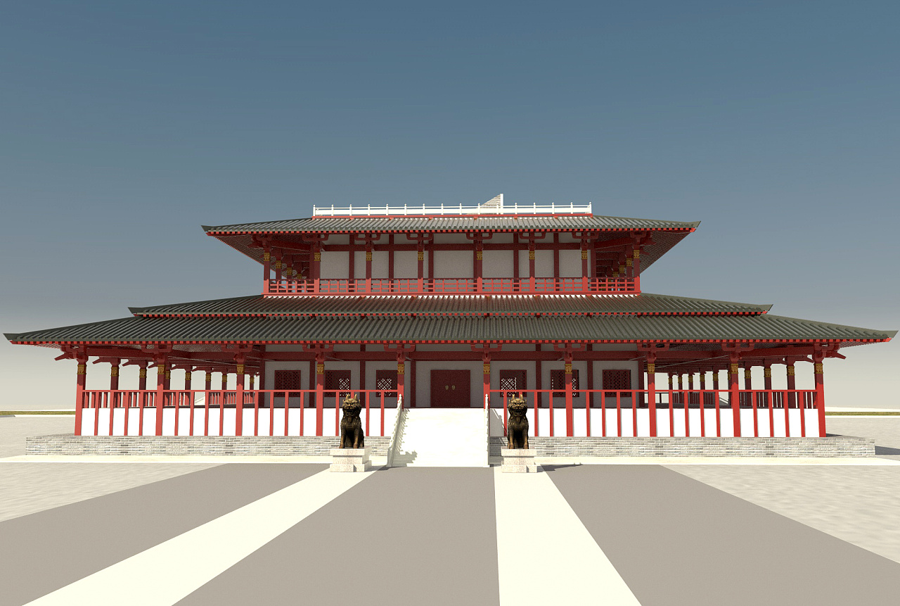 东汉灵台(国家天文台)想象复原图|空间|建筑设计|haieagle - 原创作品